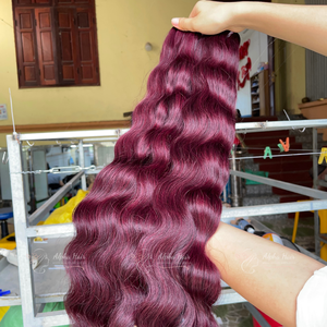 Pelucas de cabello humano Remy vietnamita de onda suelta más vendidas baratas sin procesar que tejen la máquina frontal de encaje trama doble todos los colores - Product Image 5