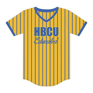 Camiseta de béisbol tipo jersey de chenilla con el logo de la hermandad griega Gold Sigma Gamma Rho, para estudiantes universitarios de HBCU, Divine Nine Collegiate SGRho - Product Image 2