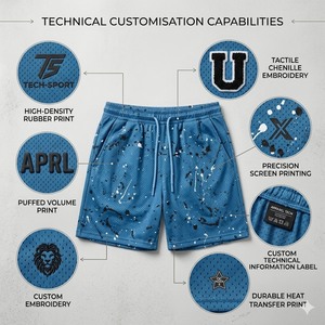 Shorts de basket-ball surdimensionnés pour hommes, streetwear, respirants, en mesh, shorts de sport - Product Image 5