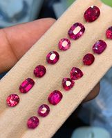 Pierres de rubis rouges naturels de Madagascar, brutes, taille brillant ronde, 0,89-2,95 carats, certifiées pour la fabrication de bijoux