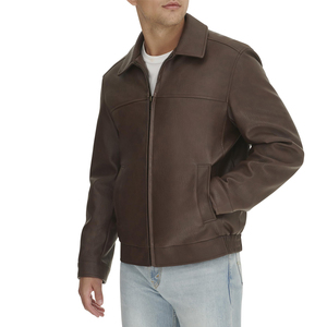 New Design High Quality Comfortable Casual Wear <b>Men's</b> <b>Leather</b> <b>Jackets</b> Stand Collar Winter Outdoor Wear <b>Men</b> <b>Leather</b> <b>Jacket</b> - Product Image 6