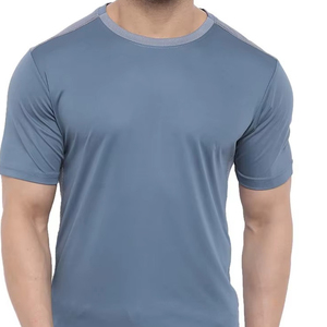 T-shirt d'entraînement pour hommes, deux couleurs, en coton respirant, pour la gym, l'exercice, le fitness, les sports, vêtements de sport, vente en gros - Product Image 4