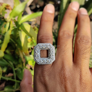 Anillo de Compromiso Unisex de Plata de Ley 925, Chapado en Rodio, Estilo Hip Hop, Diseño de Racimo, Regalo de Aniversario de Bodas, Joyería para Él - Product Image 2