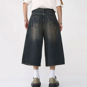 Luxury Feel Premium <b>Men</b> Denim Shorts Custom Brand Light Denim Shorts Cotton Denim Twill <b>Men</b> Denim Shorts Rigid Fabric Utility - Product Image 4
