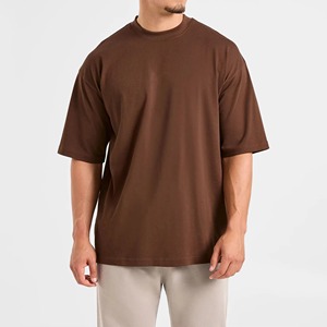 T-shirt surdimensionné personnalisé avec logo imprimé, 100 % coton, léger et de haute qualité pour hommes – Vente en gros 2026 - Product Image 2