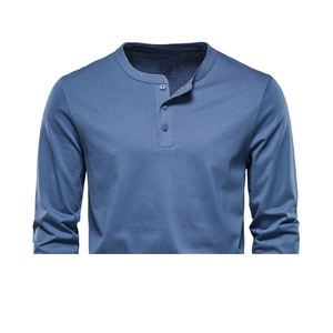 T-shirt à manches longues 100% coton, design personnalisé, t-shirts en coton pour hommes en vente en gros, t-shirts pour hommes - Product Image 6