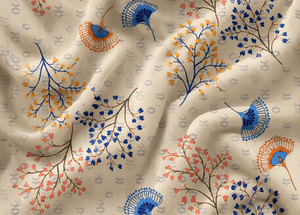 Tissu en crêpe de soie naturelle 100% imprimé numériquement à motifs floraux, textile tissé personnalisé pour robe de mariée, chemise, literie, rideau, vêtements pour filles - Product Image 2