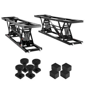 Sollevatore Auto Portatile Rinforzato, Altezza Massima 65 cm, Capacità 2.270 kg, Design a Due Colonne, Acciaio al Carbonio, Piastre Lunghe per Camion - Product Image 4