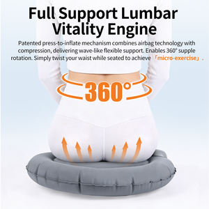 เบาะรอ<span class=keywords><strong>ง</strong></span>นั่งพอ<span class=keywords><strong>ง</strong></span>ลม TPU ระบายอากาศได้ดี พกพาสะดวก สีเทา รูปทรงลิ่มกลม สำหรับใช้ในรถยนต์ สำนักงาน และที่บ้าน - Product Image 5