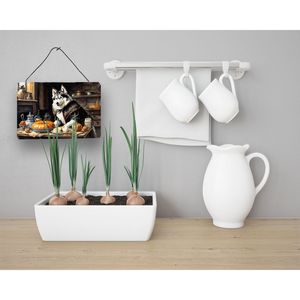 Siberian Husky Fall cocina pared colgante impresiones Multicolor aluminio Metal signo para decoración del hogar para puerta baño placa 8HX12W - Product Image 3