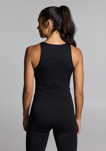Haut de yoga pour femme à col rond, débardeur extensible sans manches, coupe ajustée, haut de sport et de fitness - Product Image 2