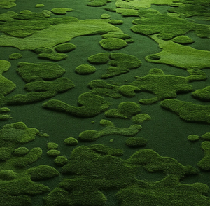 Alfombra de lana verde oscuro, hecha a mano, con diseño nuevo, de alta calidad, ecológica, para sala de estar, habitaciones infantiles, hoteles y oficinas. - Product Image 4