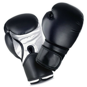 Gants de boxe en cuir blanc, noir et rouge personnalisables Econex Sports avec fermeture à enfiler pour l'entraînement des adultes - Product Image 3