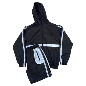 Nouvelle veste coupe-vent élégante pour homme avec fermeture éclair, ensemble coupe-vent fin d'hiver, survêtements en nylon en gros, OEM - Product Image 1