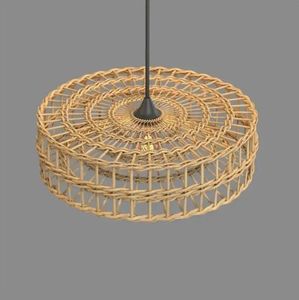 Lámpara Colgante de Ratán Hecha a Mano Ecológica, Lámpara Tejida Estilo Bohemio para Iluminación Interior del Hogar y Decoración Comercial - Product Image 3