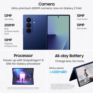 ซัมซุง กาแลคซี่ ซี โฟลด์7 5G สมาร์ทโฟนพับได้ หน่วยความจำ 12GB ความจุ 256GB จอแสดงผลภายในขนาดใหญ่ กล้อง AI เวียดนาม - Product Image 6