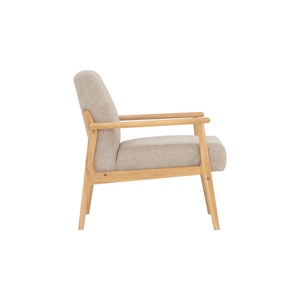 Canapé une place en tissu haute performance avec pieds en bois robustes pour salon contemporain, appartement, hôtel, usage domestique - Product Image 4