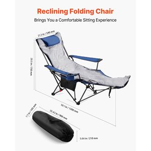 Chaise longue pliante portable 4 positions réglables, chaise de plage en maille avec repose-pieds et fonction inclinable pour adultes - Product Image 2