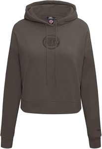 Hoodie court en coton 100% pour femme, manches longues, en polaire, avec logo frontal, modèle ODM pour l'hiver - Product Image 6