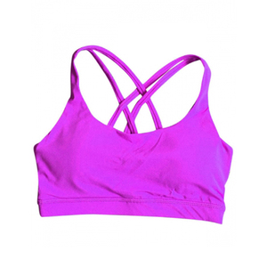 IMPROVEMENTS SPORTS Soutien-gorge de sport pour femme à maintien élevé, dos nageur croisé, rose, noir, gris, en Spandex sans couture, pour la gym - Product Image 3