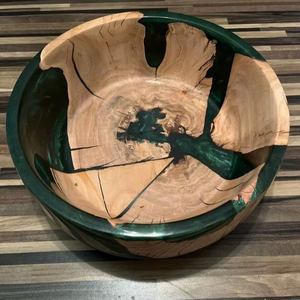 <b>Epoxy</b> wood resin decorative bowl handmade fruit bowl modern home decor <b>table</b> centerpiece gift item - Product Image 1