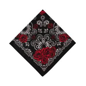 Foulard carré vintage pour femme, imprimé floral, élastique, léger, respirant, nouvelle mode, bandana, bandeau - Product Image 4