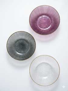 Offre Spéciale – Bol de Service Irrégulier en Verre Transparent à Coupe Inclinée, Design Luxe Écologique, pour Fruits et Salades, avec Grain Martelé - Product Image 3