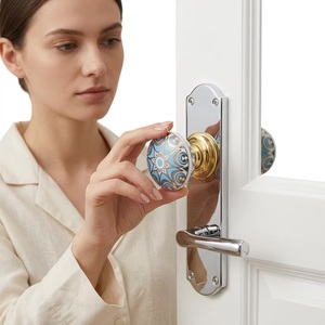 Modern Style <b>Ceramic</b> Door <b>Knob</b> Cabinet Handle Eco-Friendly Multi-Function Durable Easy Installation Adjustable Home Furniture - Product Image 4