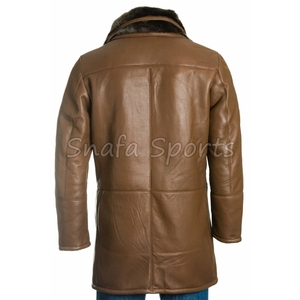 Sherpa Style Luxury <b>Men's</b> <b>Shearling</b> Leather <b>Jacket</b> Heavyweight Waterproof High Quality <b>Men</b> Leather <b>Jackets</b> <b>For</b> Sale - Product Image 4