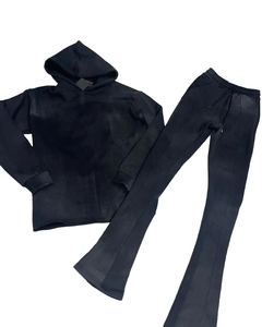 ชุดเสื้อฮู้ดและกางเกงผ้าทนทานสำหรับแบรนด์แฟชั่น - Product Image 2