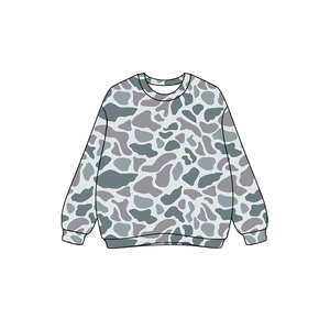 เสื้อสเวตเชิ้ตลายพรางแบบสวมหัว แขนยาว สำหรับกิจกรรมกลางแจ้ง ขายส่งสำหรับผู้ชายและผู้หญิง รับผลิตแบบ OEM พร้อมสกรีนโลโก้ตามสั่ง - Product Image 2