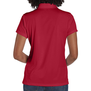 Chemise polo de golf pour femme, manches courtes, dernier design imprimé sur mesure, prix de gros. - Product Image 3