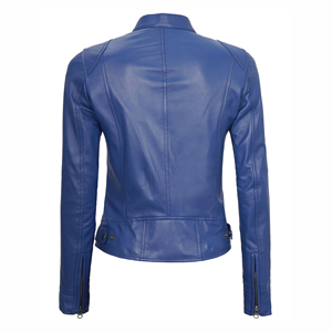 REBA SPORTS IMPEX Brown Genuine Leather Breathable Bomber <b>Jacket</b> <b>Women</b> Zip-Up Pocket Cuffs Ribbed Hem Custom Logo Autumn Winter - Product Image 6