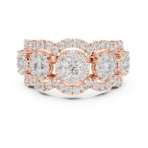 แหวนทองคำ 14K ประดับเพชรทรงกลมเพาะเลี้ยงสำหรับผู้หญิง สวมใส่ได้ทุกวัน |   เพชรที่เพิ่งเพาะเลี้ยง - Product Image 3