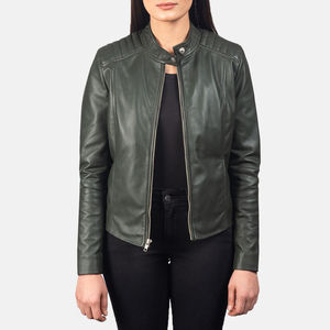 Vestes en cuir pour femmes, prix de gros, mode féminine, nouvelle arrivée, vestes en cuir véritable personnalisées pour femmes - Product Image 1