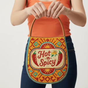 Bolso de mano con cuentas de cristal y diseño floral tropical, artesanía mexicana para fiesta, con cadena cruzada, color y forma personalizables, modelo MS-WC-001 - Product Image 1