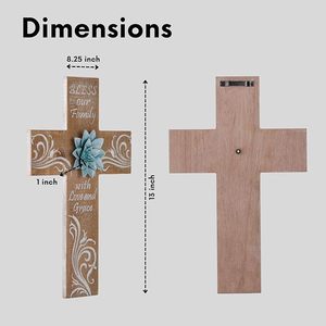 Cruz de Pared Religiosa de Madera Pulida de Primera Calidad para Iglesia, Hogar, Sala de Oración y Regalo - Product Image 2