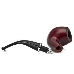 Pipe à fumer en bois classique de luxe faite à la main, détachable, avec porte-cigarette, écologique, finition miroir, logo gravé Echo - Product Image 3