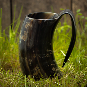 Handmade Eco-Friendly Buffalo Horn Viking Drinking Horn Mug with New Design for Beer and Coffee FAIZA CRAFT Brand - Product Image 1