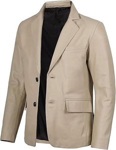 Mens <b>Leather</b> <b>Jacket</b> Fully Customized 100% Original Cowhide Canvas Closure Stand Front - Product Image 2