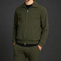 Ensemble de survêtement décontracté pour homme, grande taille, respirant, écologique, en polyester/coton, veste zippée, coupe classique