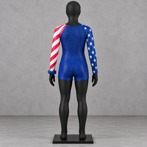 Justaucorps de gymnastique rythmique sans bretelles avec strass, jupe intégrée – Ensembles de justaucorps artistiques respirants, légers et élégants pour filles - Product Image 3