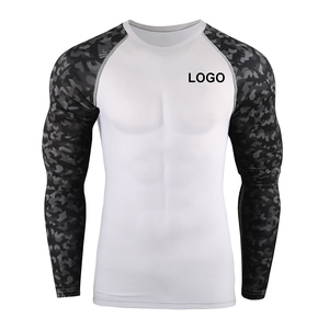 Camiseta Deportiva de Manga Larga para Hombre, de Alta Elasticidad, para Natación, Surf, Gimnasio, Entrenamiento, Pedido al por Mayor - Product Image 2