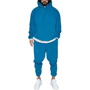 Ropa deportiva unisex de alta calidad con logotipo personalizado, conjunto de pantalones de chándal con capucha de invierno, chándales estampados para hombres 2025 - Product Image 3