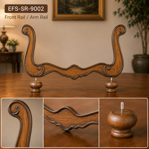 Antique Style Solid <b>Wood</b> <b>Sofa</b> Front Rail Side <b>Frame</b> Decorative Trim Exposed <b>Wood</b> Luxury Furniture Parts OEM Factory - Product Image 2