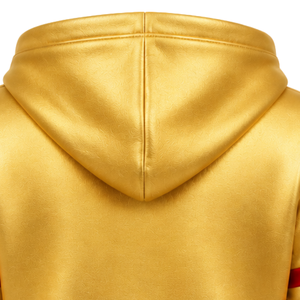 Sudadera con Capucha PDK Dorada para Mujer, con Rayas Rojas Estilo Universitario, Letras en Bloque 1923, Bolsillo Canguro, Sorority - Product Image 6