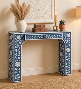 Custom Bone Inlay <b>Console</b> <b>Table</b> with Drawer Decorative Entryway <b>Desk</b> Luxury Hallway Accent Furniture For Living Room Decor - Product Image 5