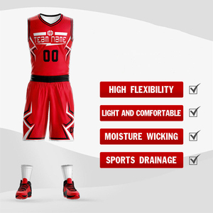 Uniforme de Baloncesto Corto Ligero 100% Poliéster, Transpirable, Cómodo, con Diseño Estampado, Certificado BSCI, Ropa Deportiva de Último Estilo - Product Image 3