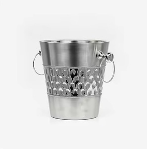 Top Selling Metal Wine Cooling Ice Bucket Customized Square Large Capacity Modern Design Champagne Ice Bucket Tub With Handles - Product Image 5