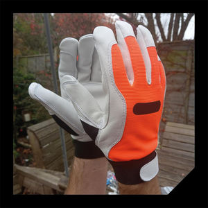 Guantes de Trabajo de Alta Visibilidad para Jóvenes, Resistentes, de Cuero Vacuno, Ecológicos, para Soldadura, Protección de Seguridad, con Servicio OEM - Product Image 5
